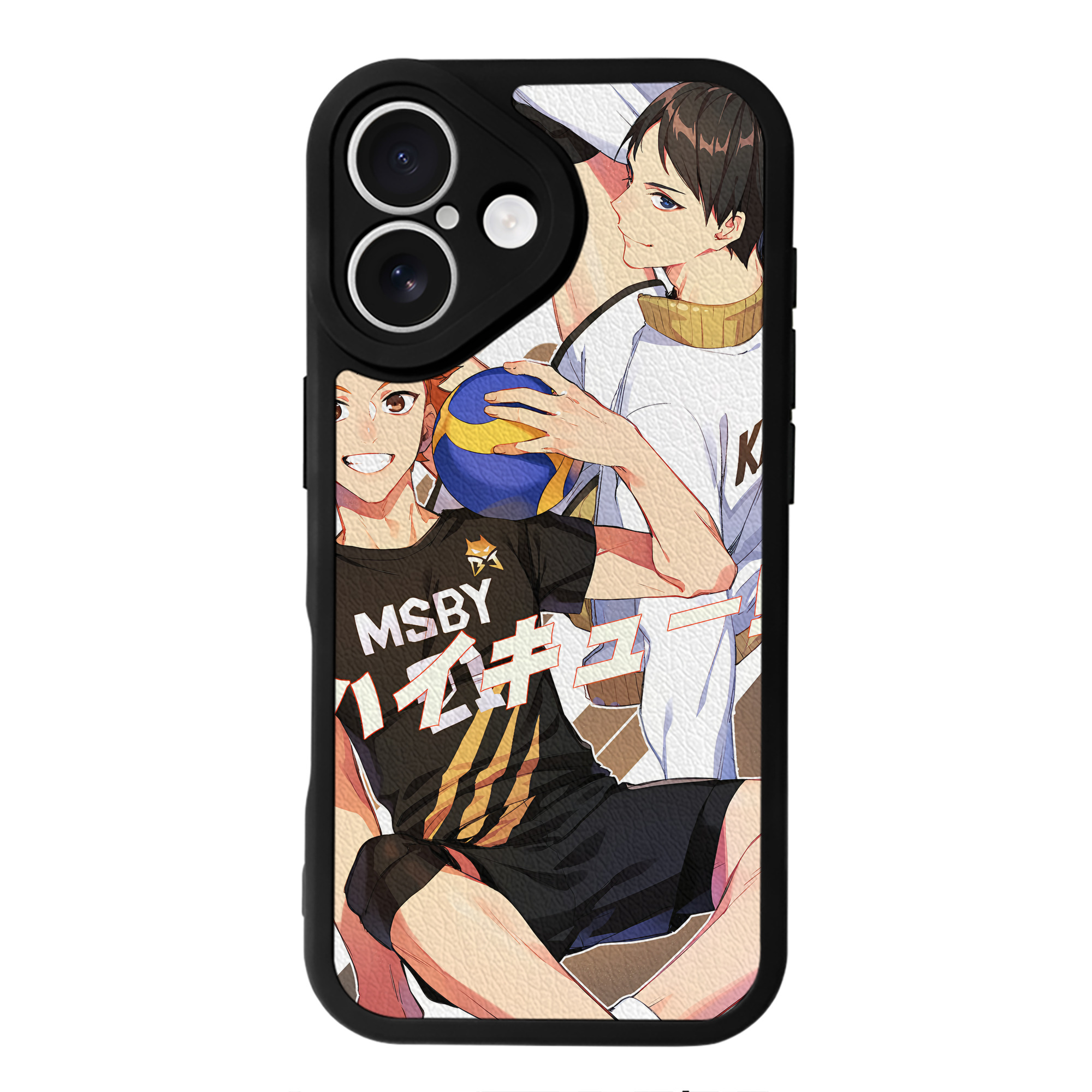 （画像用） ハイキュー!! Haikyu!! 【iPhone 16シリーズ対応】シリコンスマホケース（レザー調） 材質：シリコン